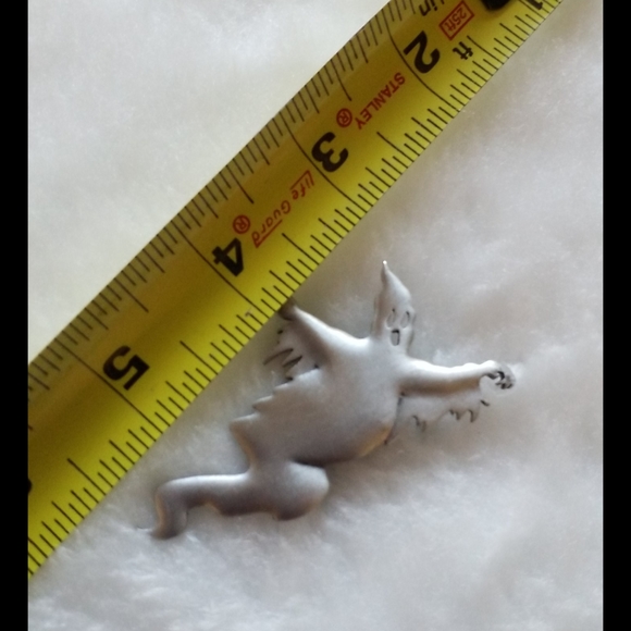 Rare JJ Jonette Ghoulish Haunting Ghost Pewter Brooch Pin - Picture 6 of 6